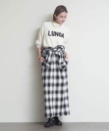 Re Fiina（フィーナ）の「オンブレチェックジャンパースカート（ワンピース）」