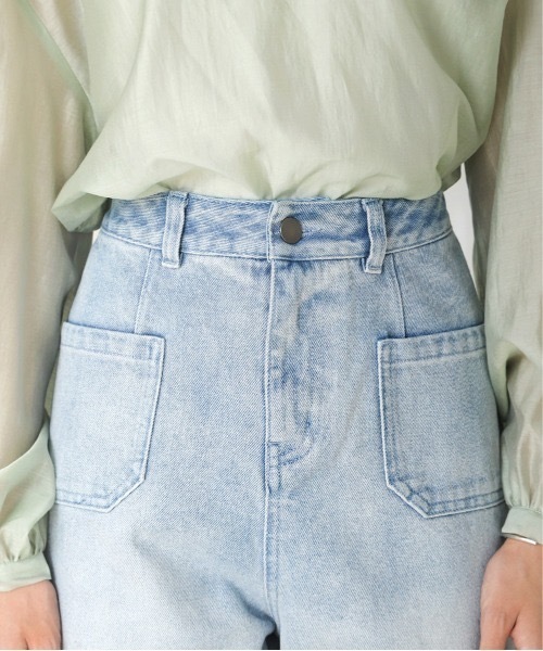 Bab（バブ）の「【S・M・L 展開あり】フロントダブルポケットデニムパンツ（デニムパンツ・レディース・グレー/インディゴブルー・SMALL/MEDIUM/LARGE）」の16枚目の写真