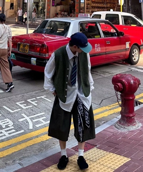 FreeZone(フリーゾーン)の「起毛ニットベスト(ベスト・メンズ・グリーン/ブラウン・F)」の16枚目の写真