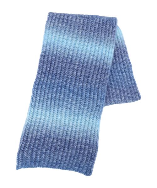 Lugnoncure（ルノンキュール）の「グラデーションマフラー（ストール/ショール・レディース・ブルー/ブラック・F）」の6枚目の写真