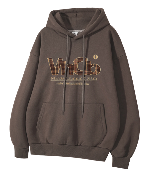VENHIT（ベンヒット）の「MRT チェックアプリケ フードパーカー_モカムース（パーカー・レディース・アッシュブラウン・MEDIUM/LARGE/X-LARGE/2XL）」の2枚目の写真