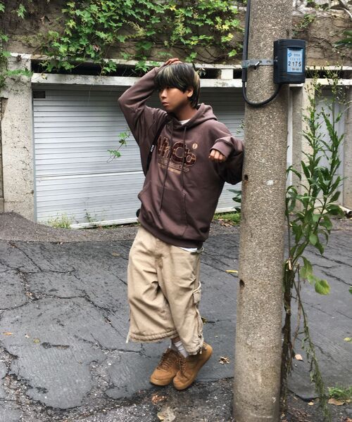 VENHIT（ベンヒット）の「MRT チェックアプリケ フードパーカー_モカムース（パーカー・レディース・アッシュブラウン・MEDIUM/LARGE/X-LARGE/2XL）」の5枚目の写真