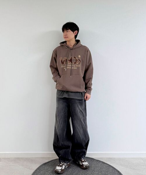 VENHIT（ベンヒット）の「MRT チェックアプリケ フードパーカー_モカムース（パーカー・レディース・アッシュブラウン・MEDIUM/LARGE/X-LARGE/2XL）」の12枚目の写真