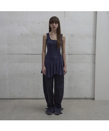 FRILL SLEEVELESS TOP (DARK NAVY)