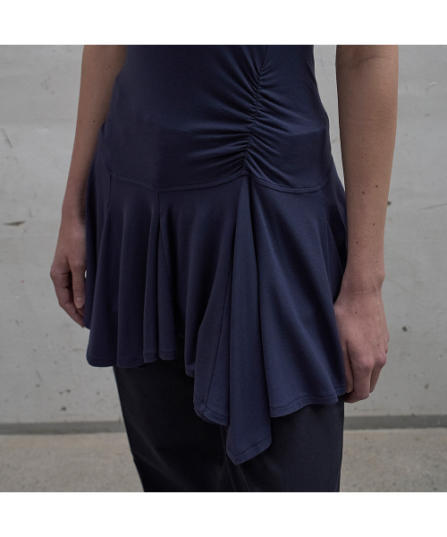 LCDC TM(エルシーディーシーティーエム)の「FRILL SLEEVELESS TOP (DARK NAVY)(Tシャツ/カットソー・レディース・ダークネイビー・SMALL/MEDIUM)」の5枚目の写真