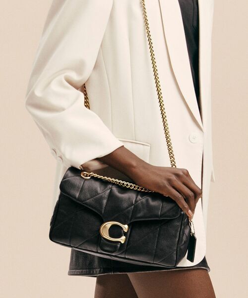 ☆COACH☆コーチ タビー 26 キルティング ショルダーバッグ 黒 ゴールド タビー ショルダー バッグ 26・キルティング（ショルダーバッグ