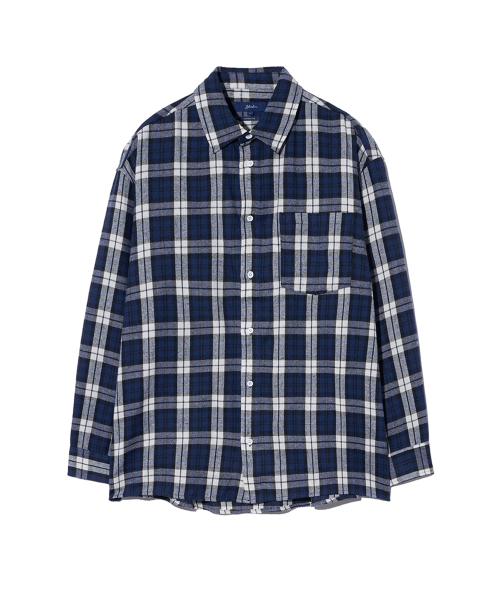 YALE(イェール)の「フランネルヴィンテージオーバーサイズチェックシャツ_ネイビー(シャツ/ブラウス・レディース・その他・SMALL/MEDIUM/LARGE)」の5枚目の写真