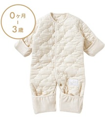 10mois（ディモワ）の「【10mois(ディモワ)】6way スリーパーmini ウォッシャブルウール きなり 0～3歳頃まで（ベビーパジャマ/スリーパー・キッズ）」