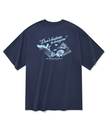 キャットボックス 半袖Tシャツ ネイビー