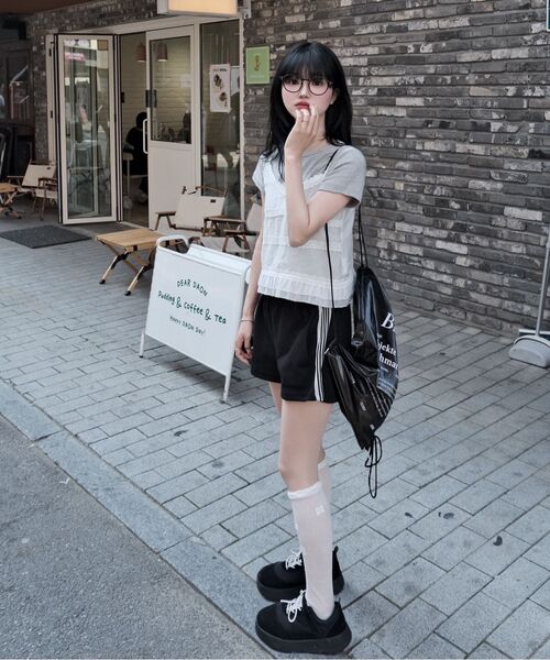 bounDary（バウンダリー）の「ゴルジラウンドスパン半袖Tシャツ[グレー]（Tシャツ/カットソー・レディース・その他・FREE）」の10枚目の写真