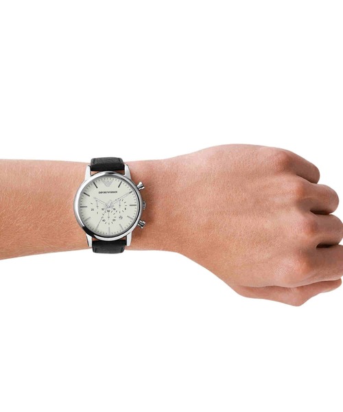 EMPORIO ARMANI(エンポリオアルマーニ)の「エンポリオ・アルマーニ 腕時計 メンズ アナログ レザー AR1807(アナログ腕時計・メンズ・ブラック・FREE)」の2枚目の写真