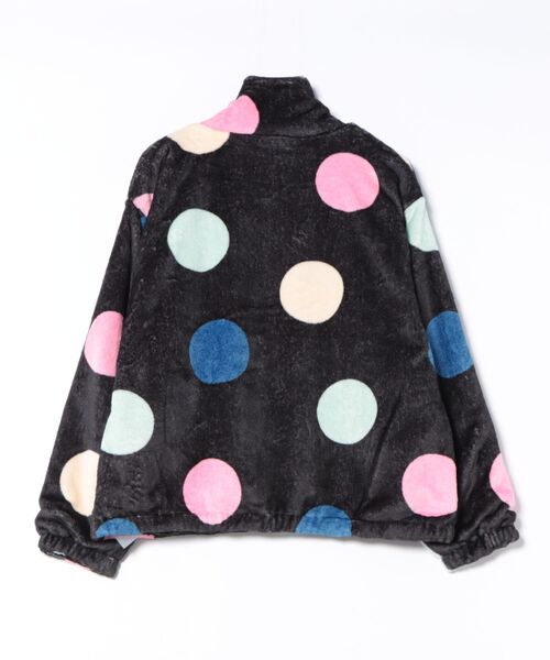 ScoLar(スカラー)の「153735:カラフルドット柄 双面フランネルブルゾン(ブルゾン・レディース・ブラック/グレー・M)」の17枚目の写真