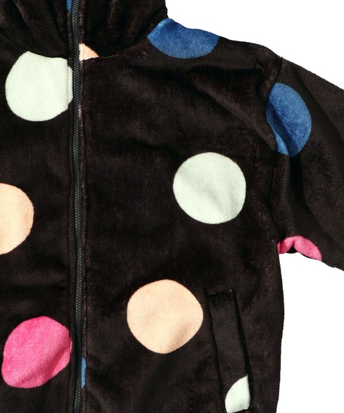 ScoLar(スカラー)の「153735:カラフルドット柄 双面フランネルブルゾン(ブルゾン・レディース・ブラック/グレー・M)」の11枚目の写真