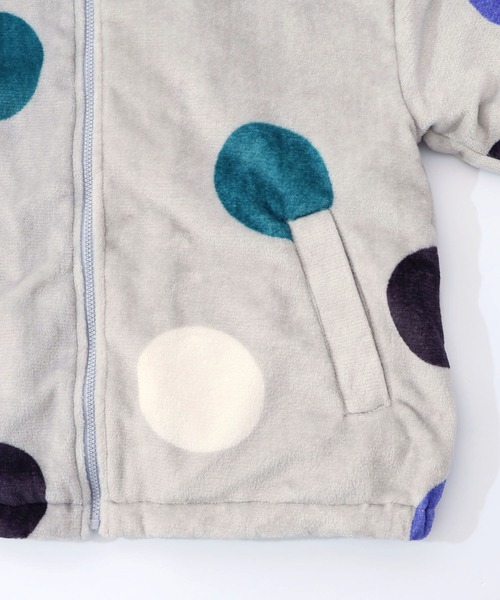 ScoLar(スカラー)の「153735:カラフルドット柄 双面フランネルブルゾン(ブルゾン・レディース・ブラック/グレー・M)」の14枚目の写真