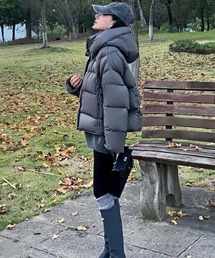 フード付き エコダウンジャケット