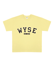 ベーシックカレッジロゴTシャツ(ライトイエロー)