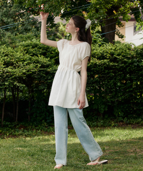 ADAUL（アダウル）の「Front pintuck vintage lace mini dress - white（ワンピース・レディース・ホワイト・FREE）」の3枚目の写真