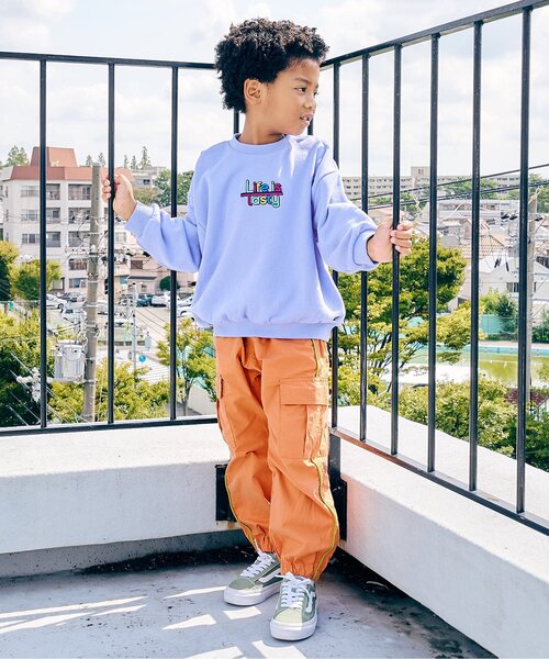 F.O.KIDS（エフオーキッズ）の「カラーカーゴパンツ_ジュニア対応（カーゴパンツ・キッズ・パープル/サックスブルー/ブラック/オレンジ/グリーン・110/100/90/140/130/120/80）」の8枚目の写真