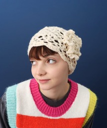 Three Four Time | 花モチーフ編みキャップ(ニットキャップ/ビーニー)