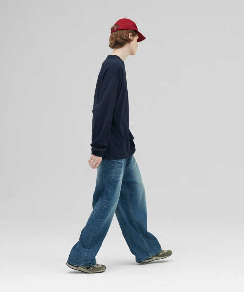 STENDS（ステンズ）の「[M~4XL] ヘビーロングスリーブTシャツ_ネイビー（Tシャツ/カットソー・メンズ・その他・MEDIUM/XXXX-LARGE/LARGE/X-LARGE/XX-LARGE/XXX-LARGE）」の3枚目の写真