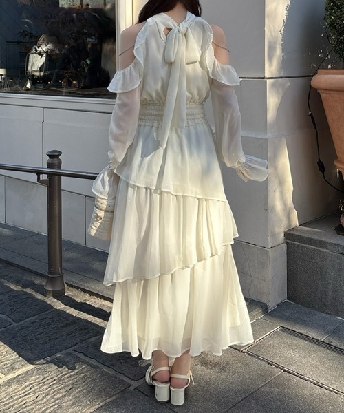 アメスリティアードロングワンピース（ワンピース）｜one after