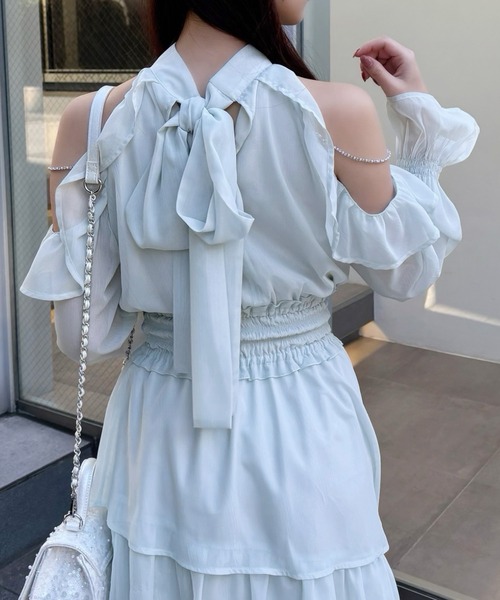 アメスリティアードロングワンピース（ワンピース）｜one after