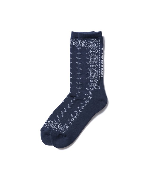 F.C.Real Bristol（エフシーレアルブリストル）の「BANDANA SOCKS（ソックス/靴下・メンズ・ネイビー/レッド/ブラック・LARGE/MEDIUM）」の2枚目の写真