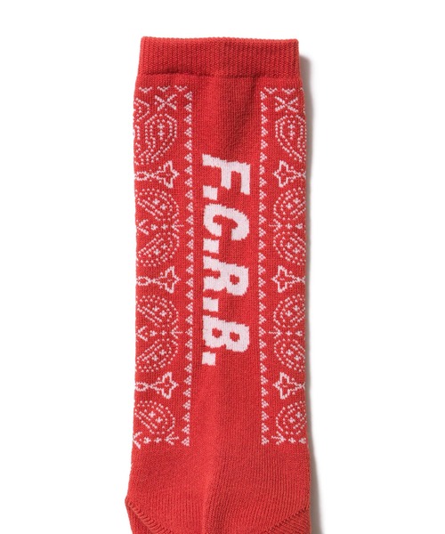 F.C.Real Bristol（エフシーレアルブリストル）の「BANDANA SOCKS（ソックス/靴下・メンズ・ネイビー/レッド/ブラック・LARGE/MEDIUM）」の8枚目の写真