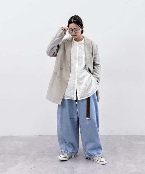 niko and...（ニコアンド）の「[MODE NORM CORE] ダブルブレストジャケットアソート（テーラードジャケット・レディース・チャコール/ライトベージュ・FREE）」の13枚目の写真