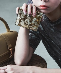 ペイントレザーミニウォレット 二つ折り財布