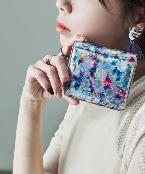 Fashion Letter（ファッションレター）の「ペイントレザーミニウォレット 二つ折り財布（財布・レディース・ブルー/ブラウン・FREE）」の9枚目の写真