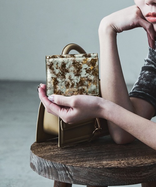 Fashion Letter（ファッションレター）の「ペイントレザーミニウォレット 二つ折り財布（財布・レディース・ブルー/ブラウン・FREE）」の13枚目の写真