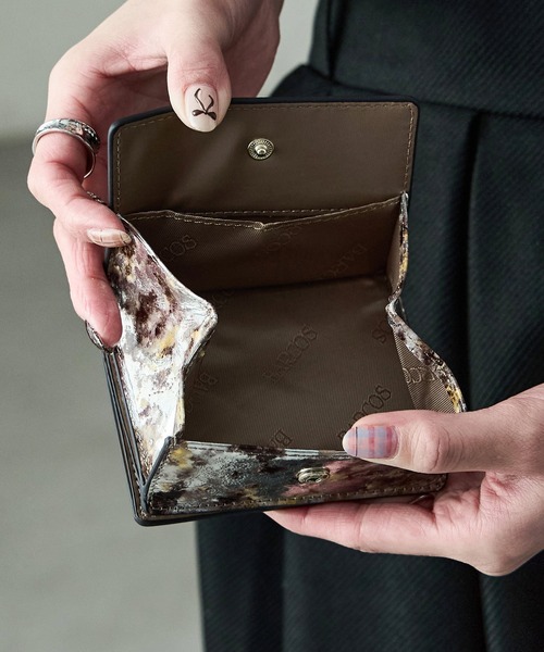 Fashion Letter（ファッションレター）の「ペイントレザーミニウォレット 二つ折り財布（財布・レディース・ブルー/ブラウン・FREE）」の6枚目の写真