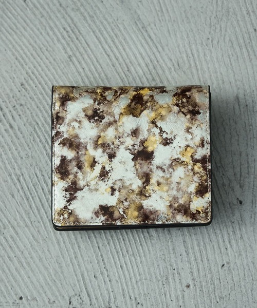 Fashion Letter（ファッションレター）の「ペイントレザーミニウォレット 二つ折り財布（財布・レディース・ブルー/ブラウン・FREE）」の4枚目の写真