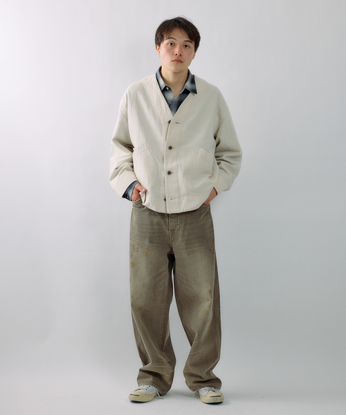 JOURNAL STANDARD J.S HOMESTEAD（ジャーナルスタンダードホームステッド）の「J.S.Homestead / コットンリネン デニム “JUDO” ブルゾン（その他アウター・メンズ・ネイビー/ブルー系その他/アイボリー・MEDIUM/LARGE）」の19枚目の写真