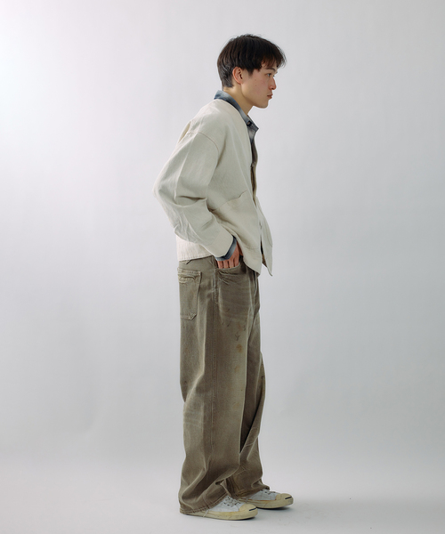 JOURNAL STANDARD J.S HOMESTEAD（ジャーナルスタンダードホームステッド）の「J.S.Homestead / コットンリネン デニム “JUDO” ブルゾン（その他アウター・メンズ・ネイビー/ブルー系その他/アイボリー・MEDIUM/LARGE）」の20枚目の写真