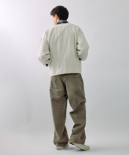 JOURNAL STANDARD J.S HOMESTEAD（ジャーナルスタンダードホームステッド）の「J.S.Homestead / コットンリネン デニム “JUDO” ブルゾン（その他アウター・メンズ・ネイビー/ブルー系その他/アイボリー・MEDIUM/LARGE）」の21枚目の写真