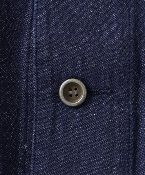 JOURNAL STANDARD J.S HOMESTEAD（ジャーナルスタンダードホームステッド）の「J.S.Homestead / コットンリネン デニム “JUDO” ブルゾン（その他アウター・メンズ・ネイビー/ブルー系その他/アイボリー・MEDIUM/LARGE）」の7枚目の写真