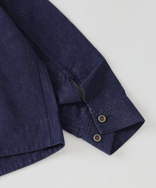 JOURNAL STANDARD J.S HOMESTEAD（ジャーナルスタンダードホームステッド）の「J.S.Homestead / コットンリネン デニム “JUDO” ブルゾン（その他アウター・メンズ・ネイビー/ブルー系その他/アイボリー・MEDIUM/LARGE）」の10枚目の写真