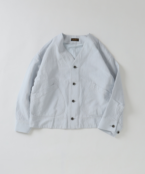 JOURNAL STANDARD J.S HOMESTEAD（ジャーナルスタンダードホームステッド）の「J.S.Homestead / コットンリネン デニム “JUDO” ブルゾン（その他アウター・メンズ・ネイビー/ブルー系その他/アイボリー・MEDIUM/LARGE）」の14枚目の写真