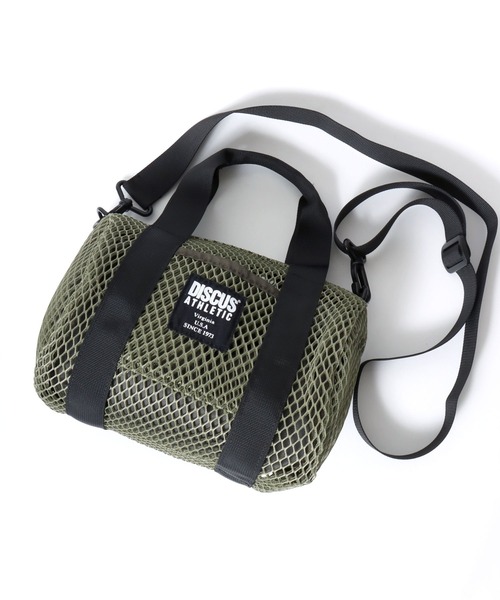 DISCUS(ディスカス)の「DISCUS/ディスカス メッシュ 2WAY 巾着バッグ付き ミニボストンバッグ/ショルダーバッグ/レディース メンズ(ショルダーバッグ・メンズ・パープル/ブルー/カーキ/ブラック/ダークグレー・FREE)」の18枚目の写真