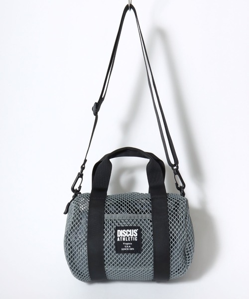 DISCUS(ディスカス)の「DISCUS/ディスカス メッシュ 2WAY 巾着バッグ付き ミニボストンバッグ/ショルダーバッグ/レディース メンズ(ショルダーバッグ・メンズ・パープル/ブルー/カーキ/ブラック/ダークグレー・FREE)」の8枚目の写真