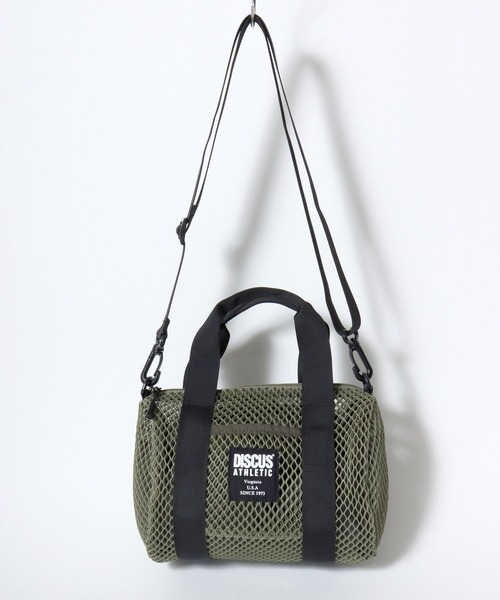 DISCUS(ディスカス)の「DISCUS/ディスカス メッシュ 2WAY 巾着バッグ付き ミニボストンバッグ/ショルダーバッグ/レディース メンズ(ショルダーバッグ・メンズ・パープル/ブルー/カーキ/ブラック/ダークグレー・FREE)」の10枚目の写真
