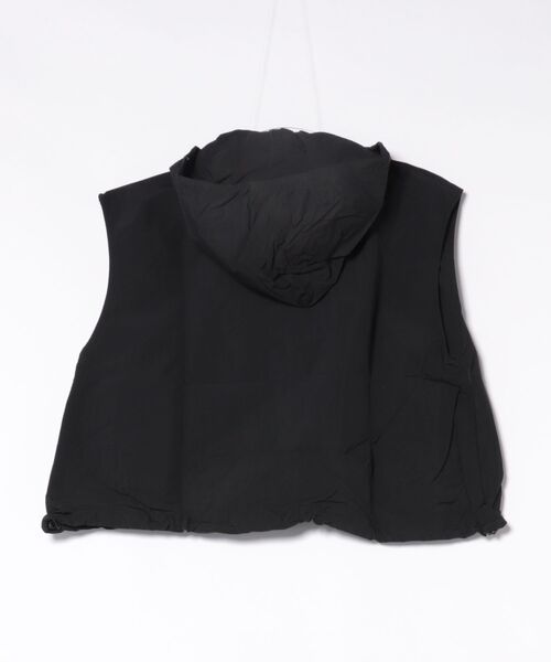 KRIFF MAYER Lady's Collection（クリフメイヤーレディースコレクション）の「撥水 ドロスト フードベスト / ミリタリーベスト / ナイロンベスト / 体型カバー / ライトアウター / セットアップ対応（ベスト・レディース・ブラック/ライトブラウン・LARGE/MEDIUM）」の19枚目の写真