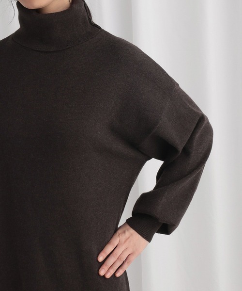 mysty woman（ミスティウーマン）の「コクーンニットワンピース 645243（ワンピース・レディース・アイボリー/ブラウン/ネイビー・FREE）」の4枚目の写真