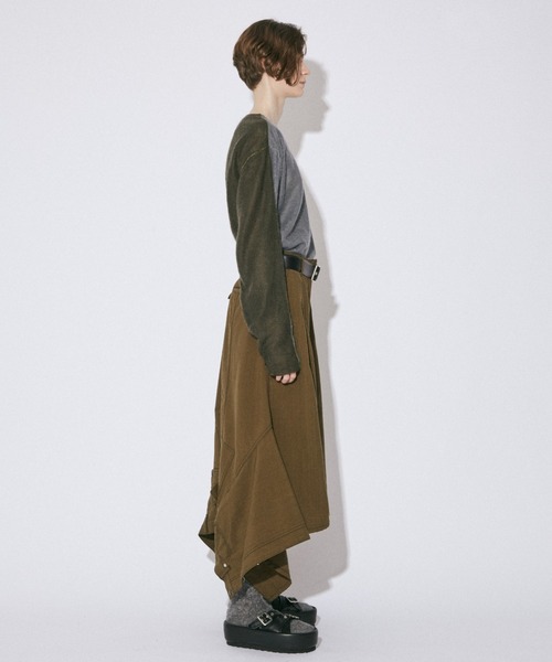 beautiful people（ビューティフルピープル）の「double-end tropical wool flare skirt（スカート・レディース・オリーブ・34/36）」の8枚目の写真