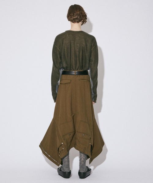 beautiful people（ビューティフルピープル）の「double-end tropical wool flare skirt（スカート・レディース・オリーブ・34/36）」の9枚目の写真