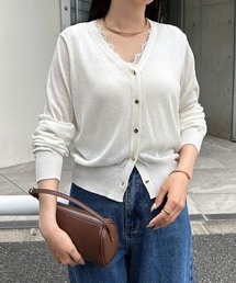 UVカット接触冷感Vネックシアーカーディガン