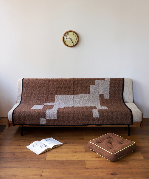 journal standard Furniture （ジャーナルスタンダードファニチャー）の「HORSE QUILTING THROW　ブランケット（ブランケット・レディース・アイボリー/ブラウン・FREE）」の2枚目の写真