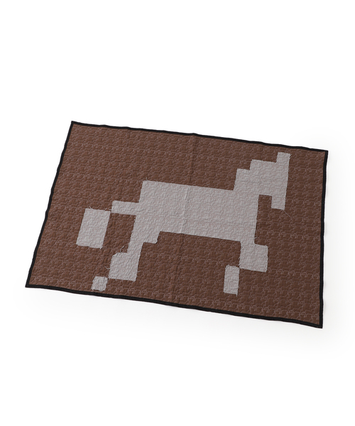 journal standard Furniture （ジャーナルスタンダードファニチャー）の「HORSE QUILTING THROW　ブランケット（ブランケット・レディース・アイボリー/ブラウン・FREE）」の4枚目の写真